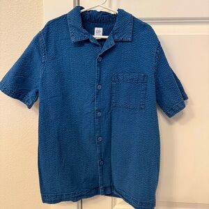 Boys Blue Button-Up